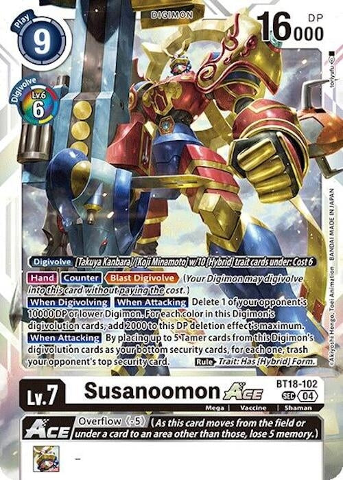 Image for Susanoomon ACE (BT18-19) (BT18-102 SEC) - Digimon Card Game