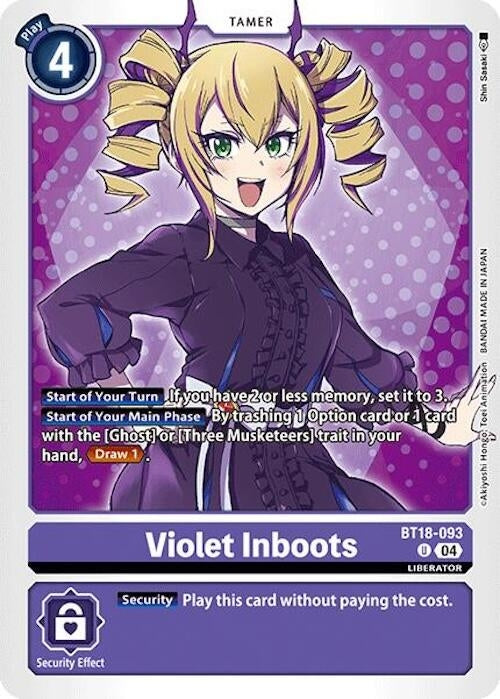 Image for Violet Inboots - BT18-093 (BT18-19) (BT18-093 U) - Digimon Card Game