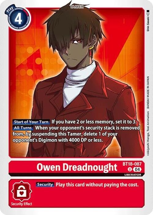 Image for Owen Dreadnought (BT18-19) (BT18-087 U) - Digimon Card Game