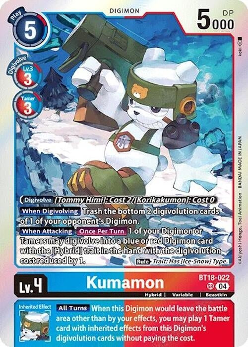 Image for Kumamon (BT18-19) (BT18-022 SR) - Digimon Card Game