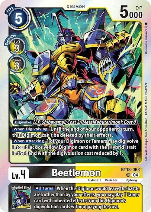 Image for Beetlemon (BT18-19) (BT18-063 SR) - Digimon Card Game