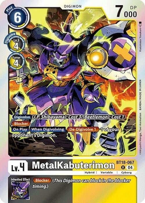Image for MetalKabuterimon (BT18-19) (BT18-067 R) - Digimon Card Game