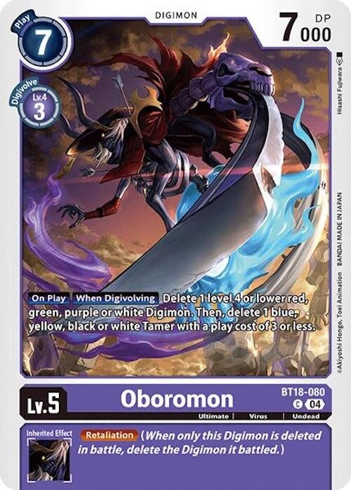 Image for Oboromon (BT18-19) (BT18-080 C) - Digimon Card Game