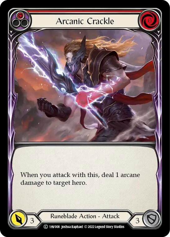 Image for Arcanic Crackle (Red) (Historic Pack 1 Blitz Deck: Viserai) (1HV008) - Flesh and Blood TCG