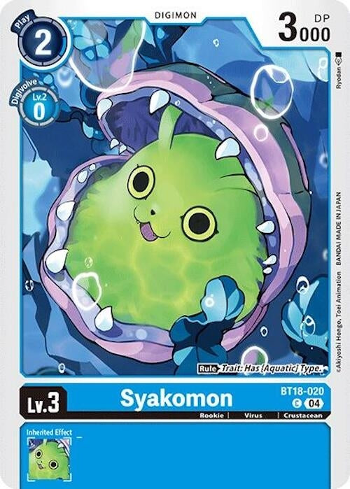 Image for Syakomon (BT18-19) (BT18-020 C) - Digimon Card Game