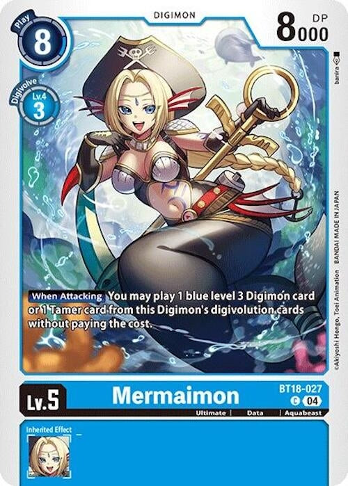Image for Mermaimon (BT18-19) (BT18-027 C) - Digimon Card Game