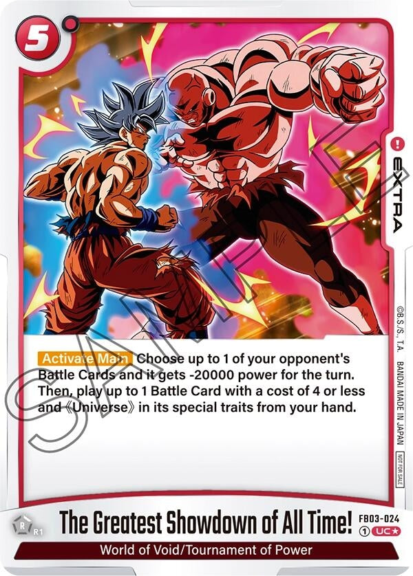 Image for The Greatest Showdown of All Time! (Tournament Pack 04) (Tournament and Championship Promos) (FB03-024) - Dragon Ball Super: Fusion World