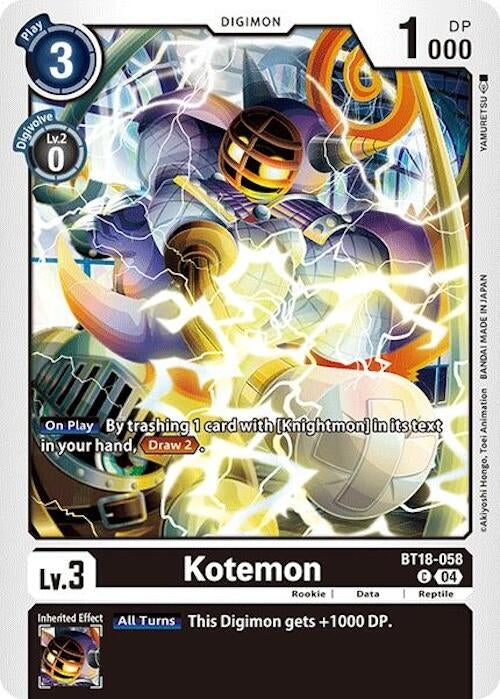 Image for Kotemon (BT18-19) (BT18-058 C) - Digimon Card Game