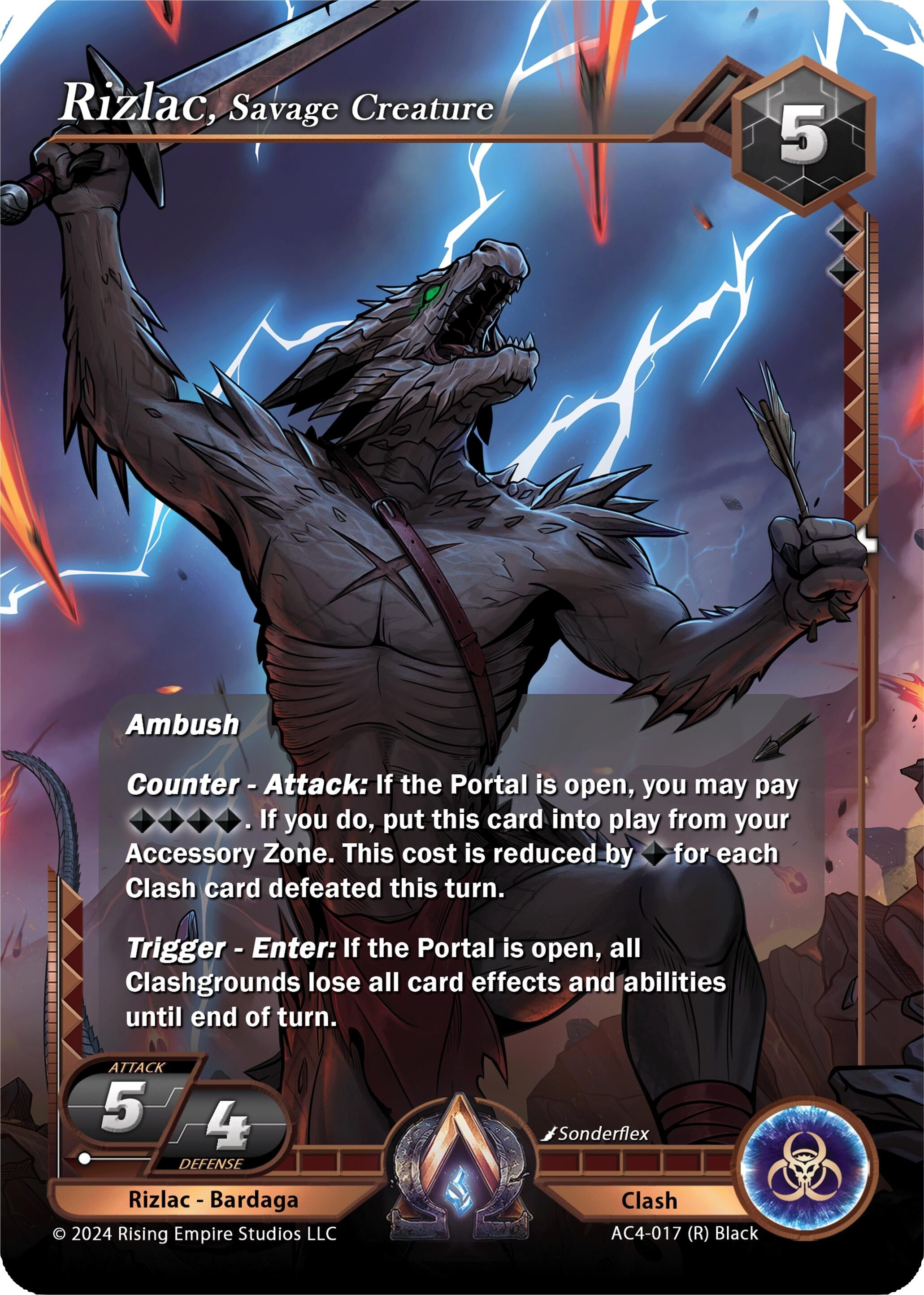 Image for Rizlac, Savage Creature (Genesis Returns) (AC4-017) - Alpha Clash