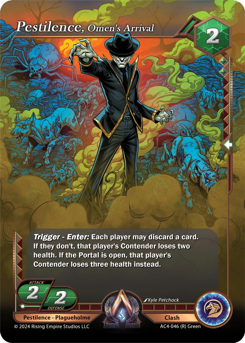 Image for Pestilence, Omen's Arrival (Genesis Returns) (AC4-046) - Alpha Clash