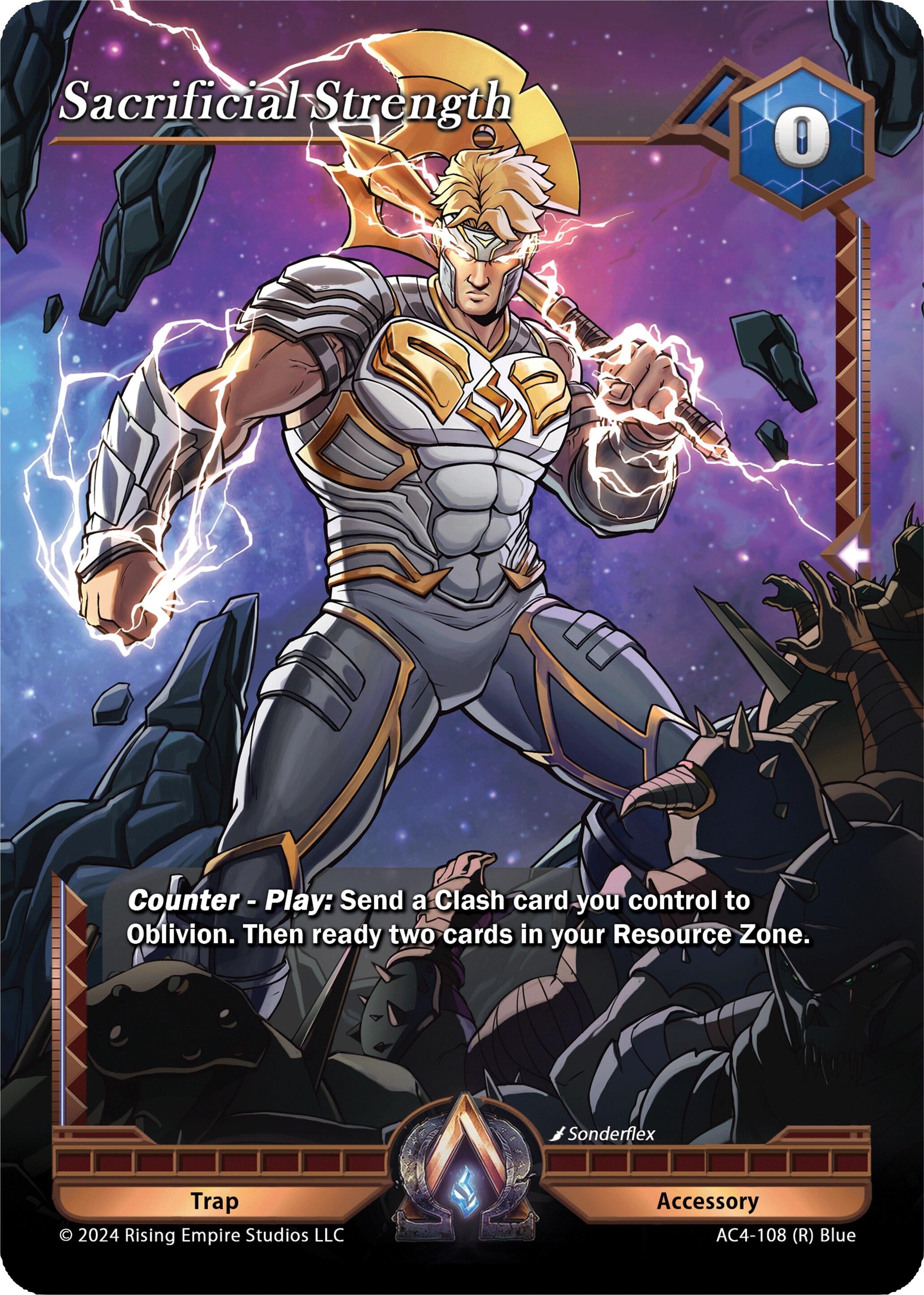 Image for Sacrificial Strength (Genesis Returns) (AC4-108) - Alpha Clash