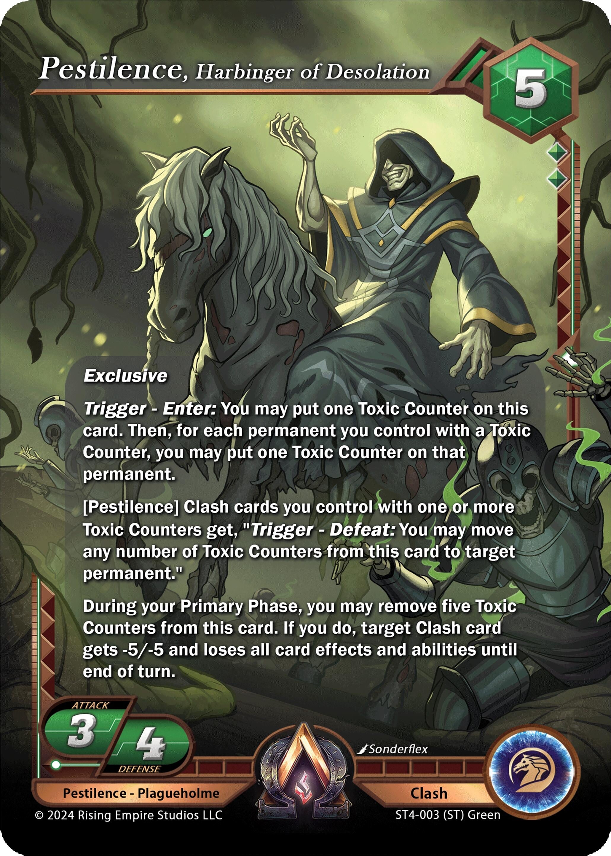 Image for Pestilence, Harbinger of Desolation (Genesis Returns) (ST4-003) - Alpha Clash