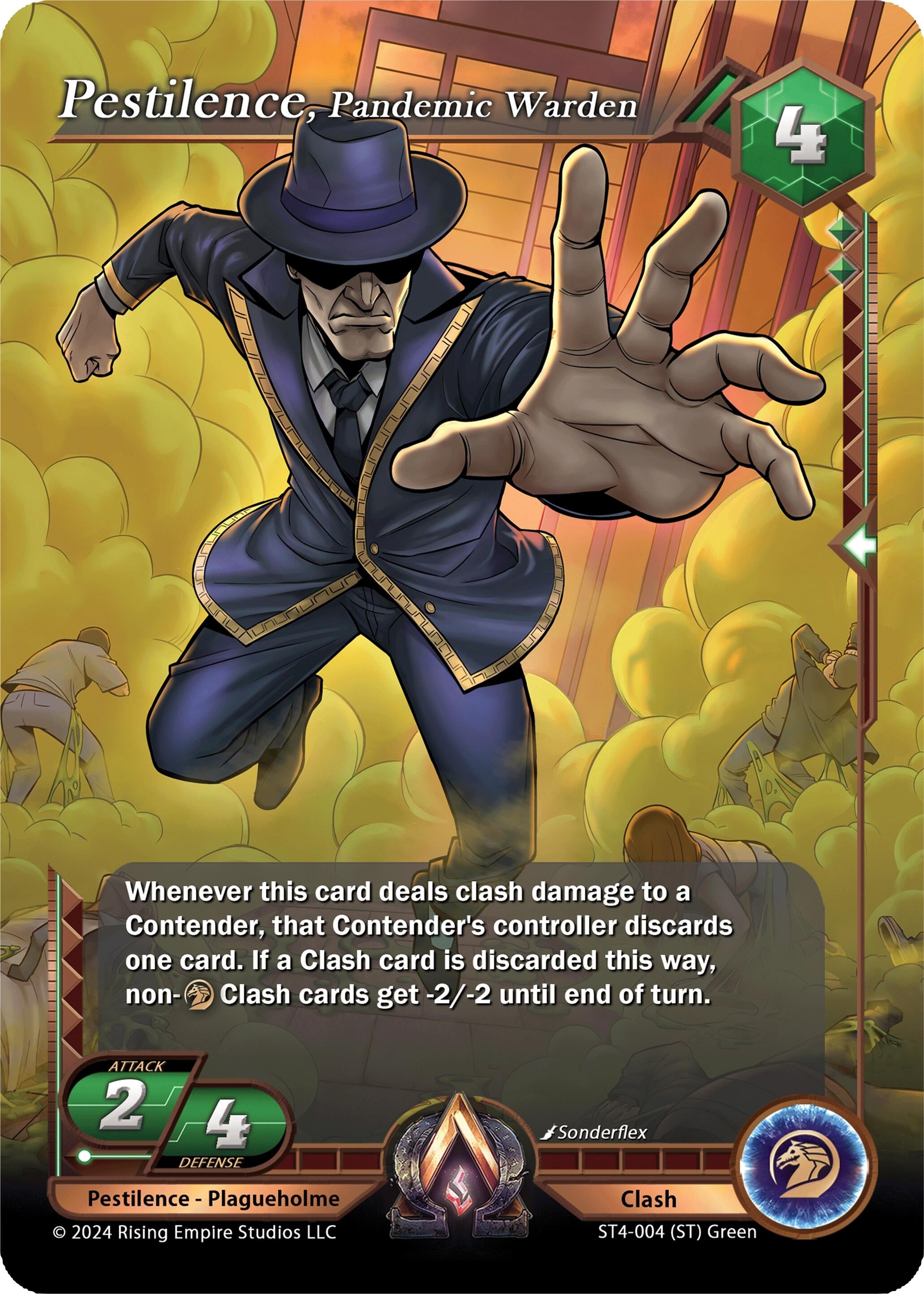 Image for Pestilence, Pandemic Warden (Genesis Returns) (ST4-004) - Alpha Clash