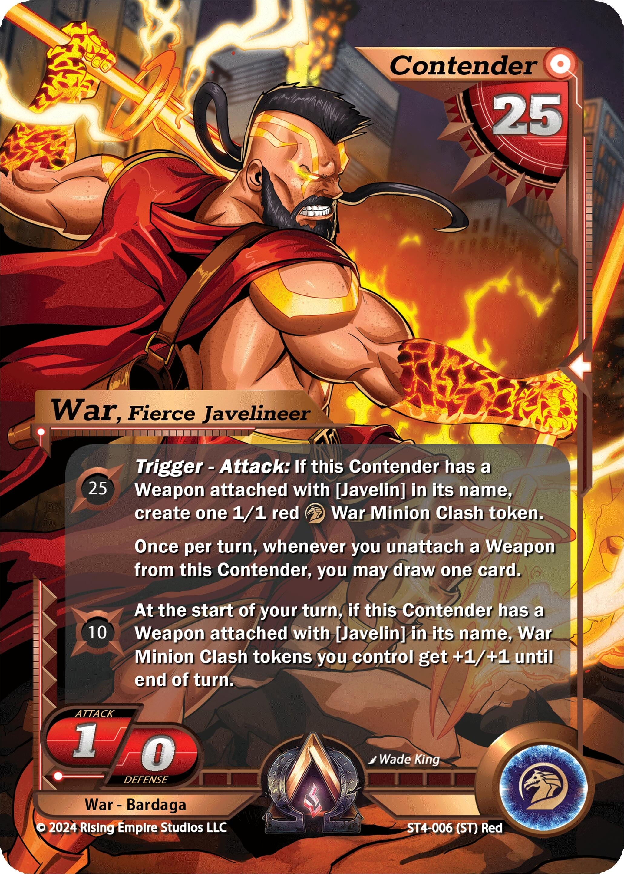 Image for War, Fierce Javelineer (Genesis Returns) (ST4-006) - Alpha Clash