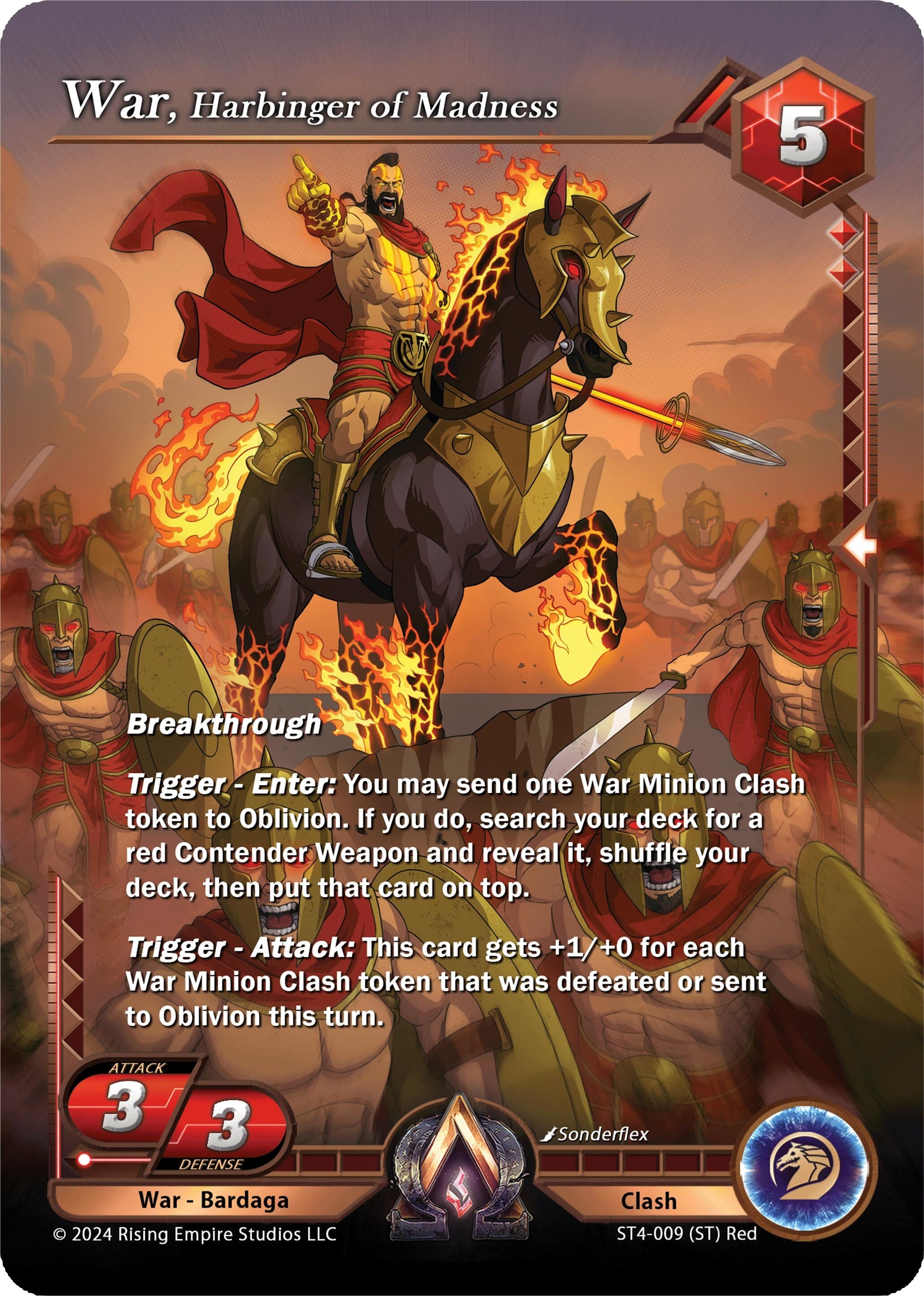 Image for War, Harbinger of Madness (Genesis Returns) (ST4-009) - Alpha Clash