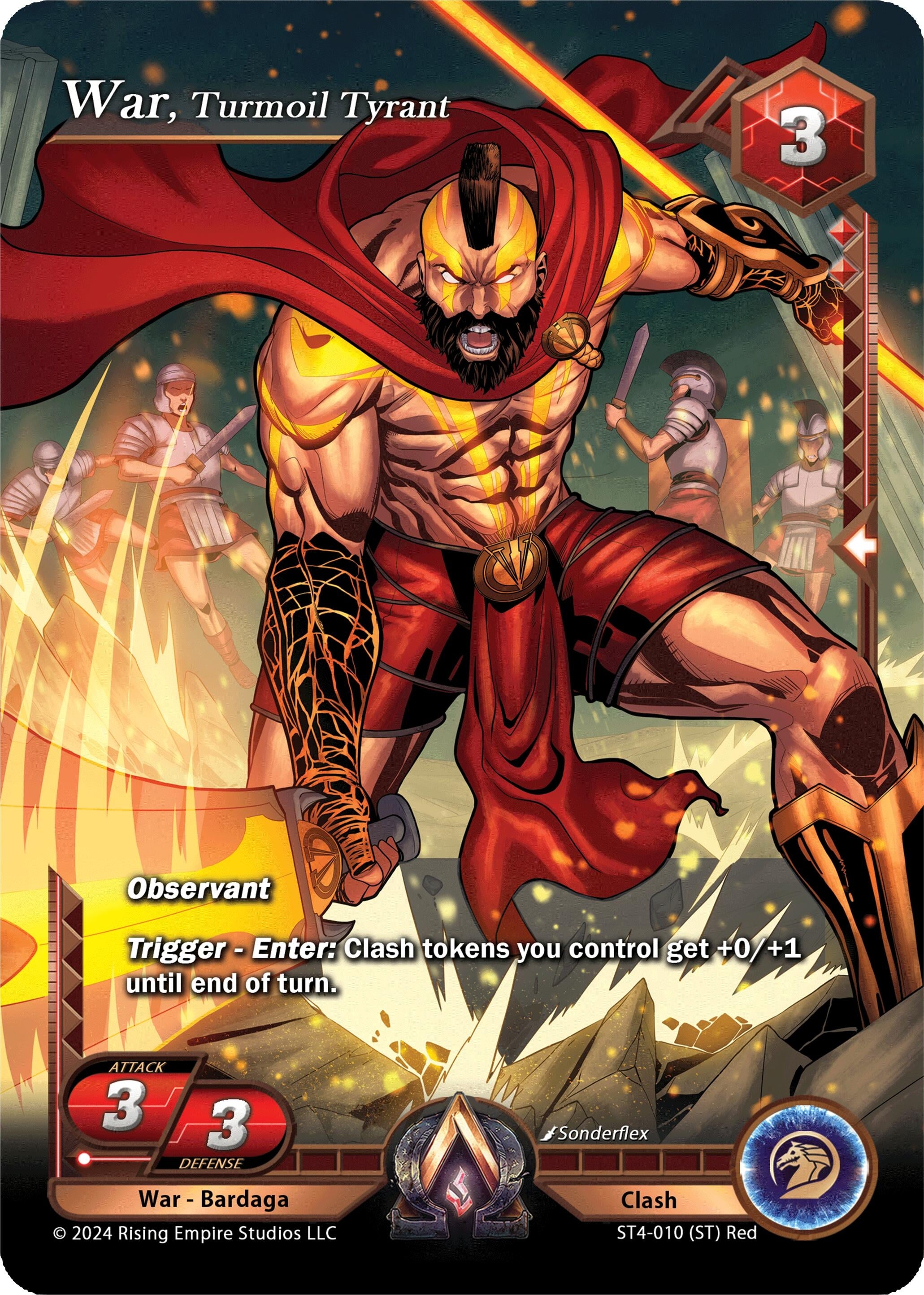 Image for War, Turmoil Tyrant (Genesis Returns) (ST4-010) - Alpha Clash