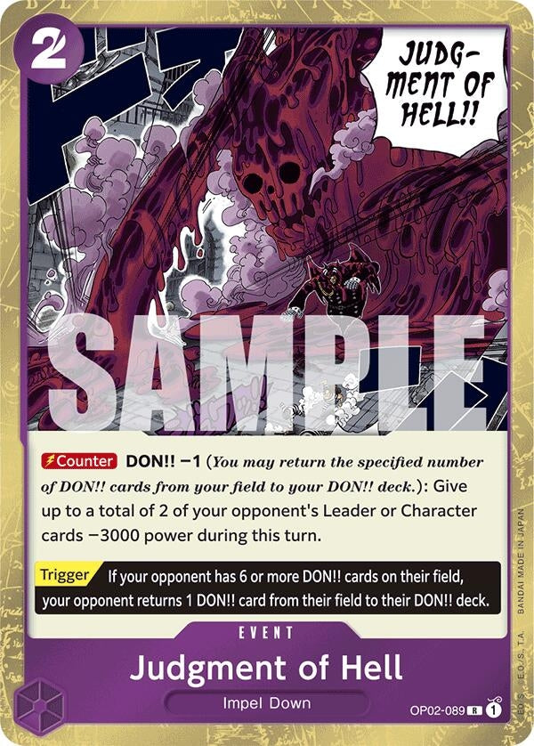 Image for Judgment of Hell (Jolly Roger Foil) (Premium Booster -The Best-) (OP02-089) - One Piece Card Game