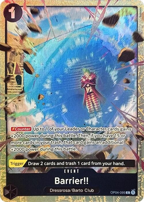 Image for Barrier!! (Premium Card Collection -Best Selection Vol. 2-) (One Piece Promotion Cards) (OP04-095) - One Piece Card Game