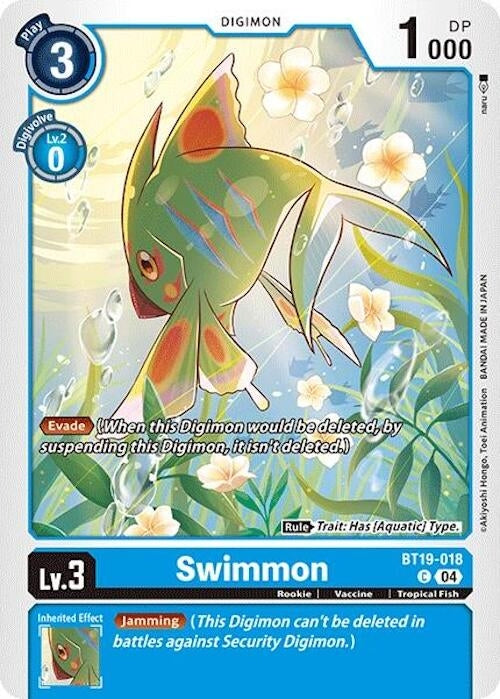 Image for Swimmon (BT18-19) (BT19-018 C) - Digimon Card Game