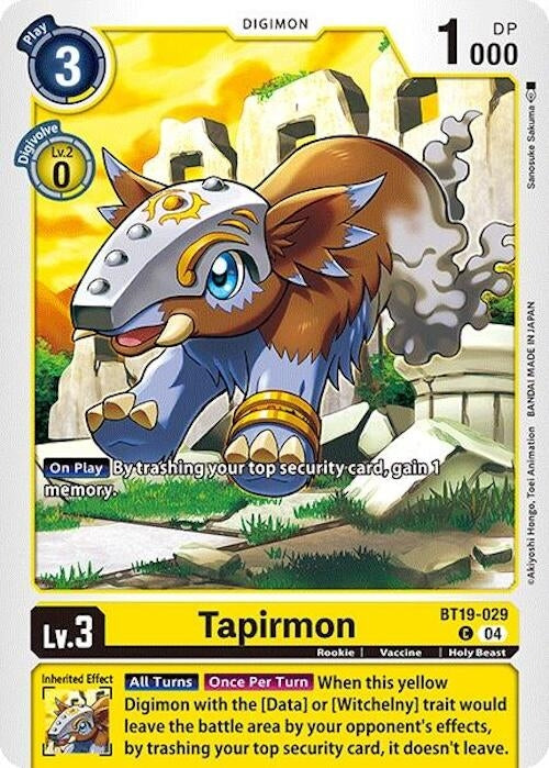 Image for Tapirmon (BT18-19) (BT19-029 C) - Digimon Card Game