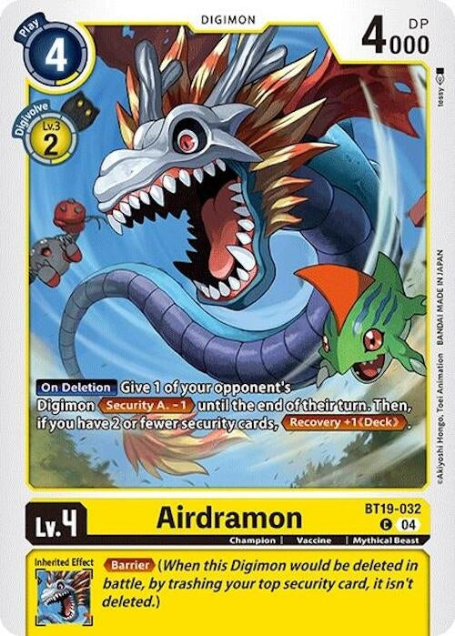 Image for Airdramon (BT18-19) (BT19-032 C) - Digimon Card Game