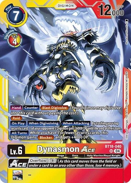 Image for Dynasmon ACE (BT18-19) (BT18-040 SR) - Digimon Card Game