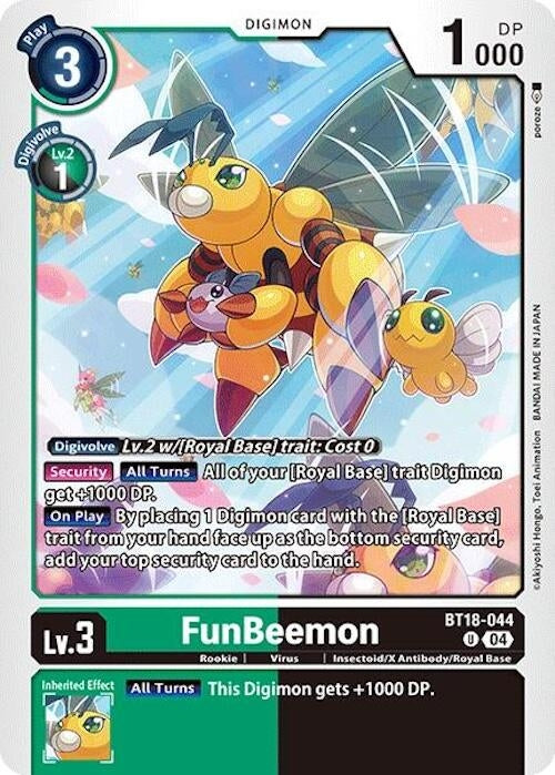 Image for FunBeemon - BT18-044 (BT18-19) (BT18-044 U) - Digimon Card Game
