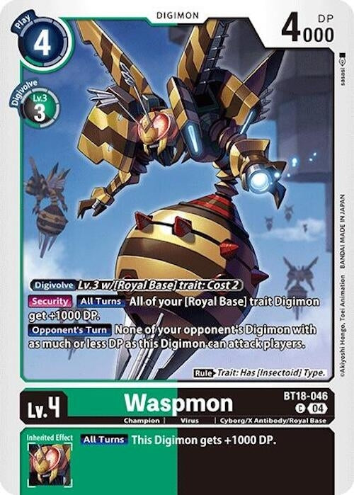 Image for Waspmon (BT18-19) (BT18-046 C) - Digimon Card Game