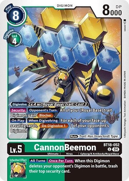 Image for CannonBeemon (BT18-19) (BT18-052 U) - Digimon Card Game