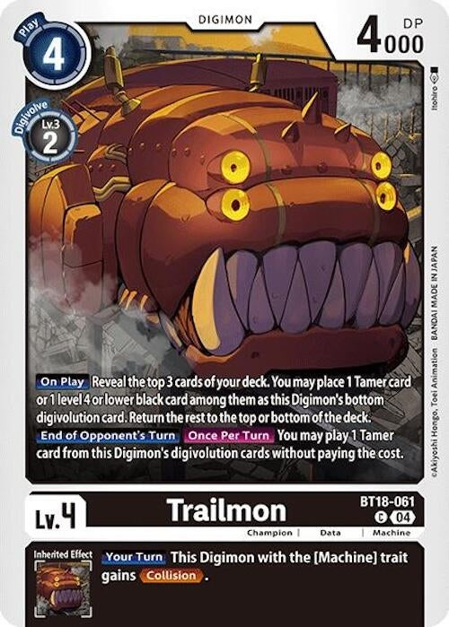 Image for Trailmon (BT18-19) (BT18-061 C) - Digimon Card Game