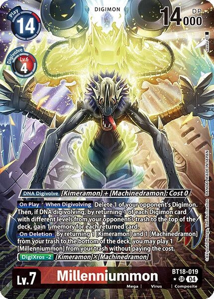 Image for Millenniummon (Alternate Art) (BT18-19) (BT18-019 SR) - Digimon Card Game