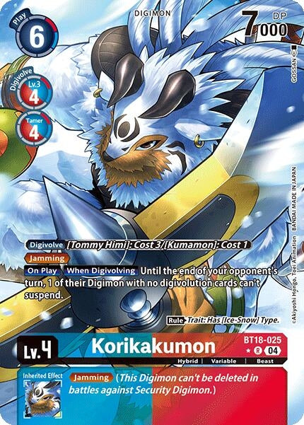 Image for Korikakumon (Alternate Art) (BT18-19) (BT18-025 R) - Digimon Card Game