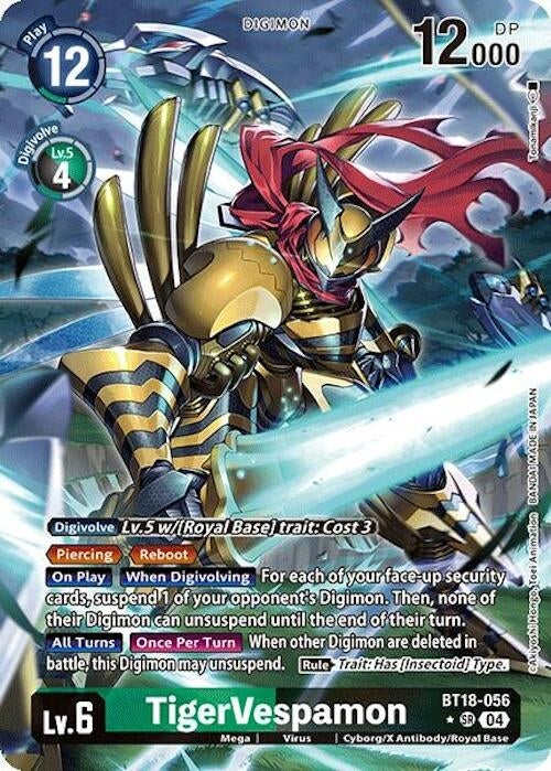 Image for TigerVespamon (Alternate Art) (BT18-19) (BT18-056 SR) - Digimon Card Game