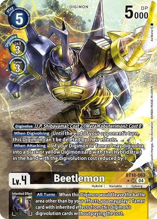 Image for Beetlemon (Alternate Art) (BT18-19) (BT18-063 SR) - Digimon Card Game