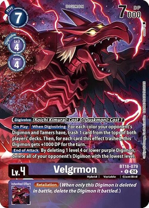 Image for Velgrmon (Alternate Art) (BT18-19) (BT18-079 R) - Digimon Card Game