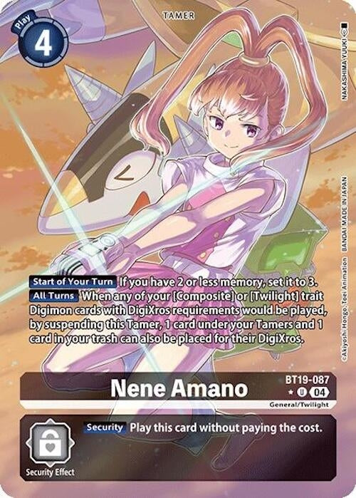 Image for Nene Amano (Alternate Art) (BT18-19) (BT19-087 U) - Digimon Card Game