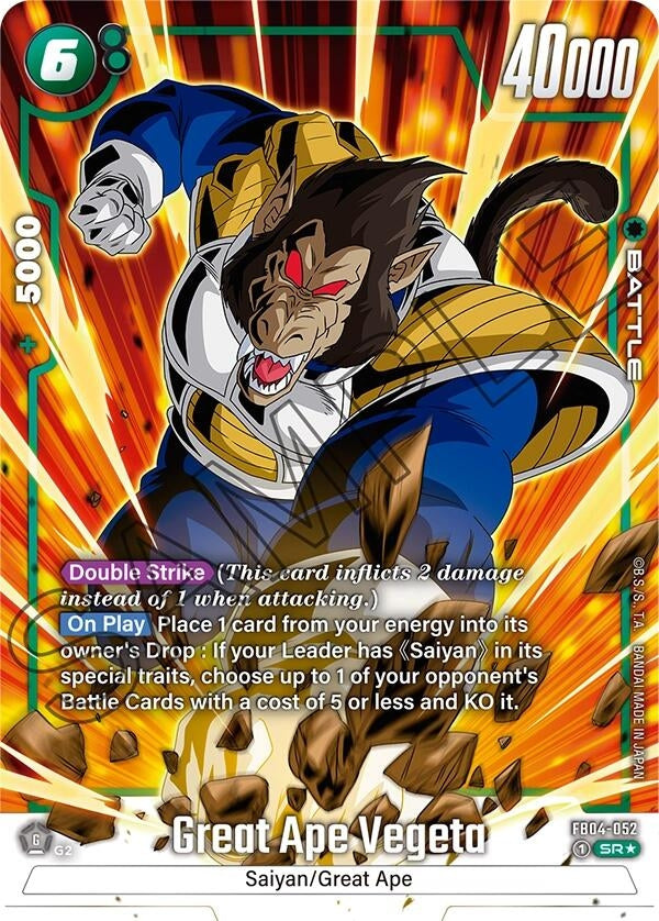 Image for Great Ape Vegeta (Alternate Art) (Ultra Limit) (FB04-052) - Dragon Ball Super: Fusion World