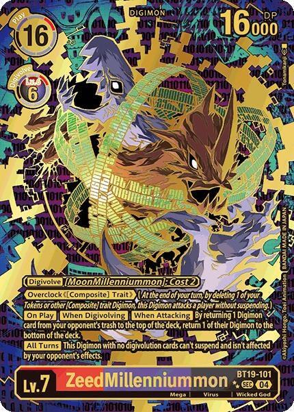 Image for ZeedMillenniummon (Textured) (BT18-19) (BT19-101 SEC) - Digimon Card Game