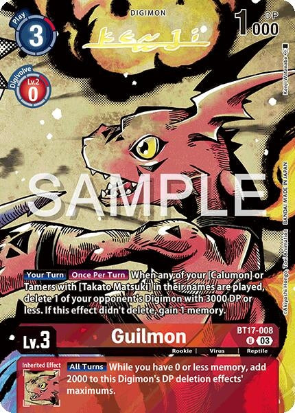 Image for Guilmon (Signed) (BT18-19) (BT17-008 U) - Digimon Card Game
