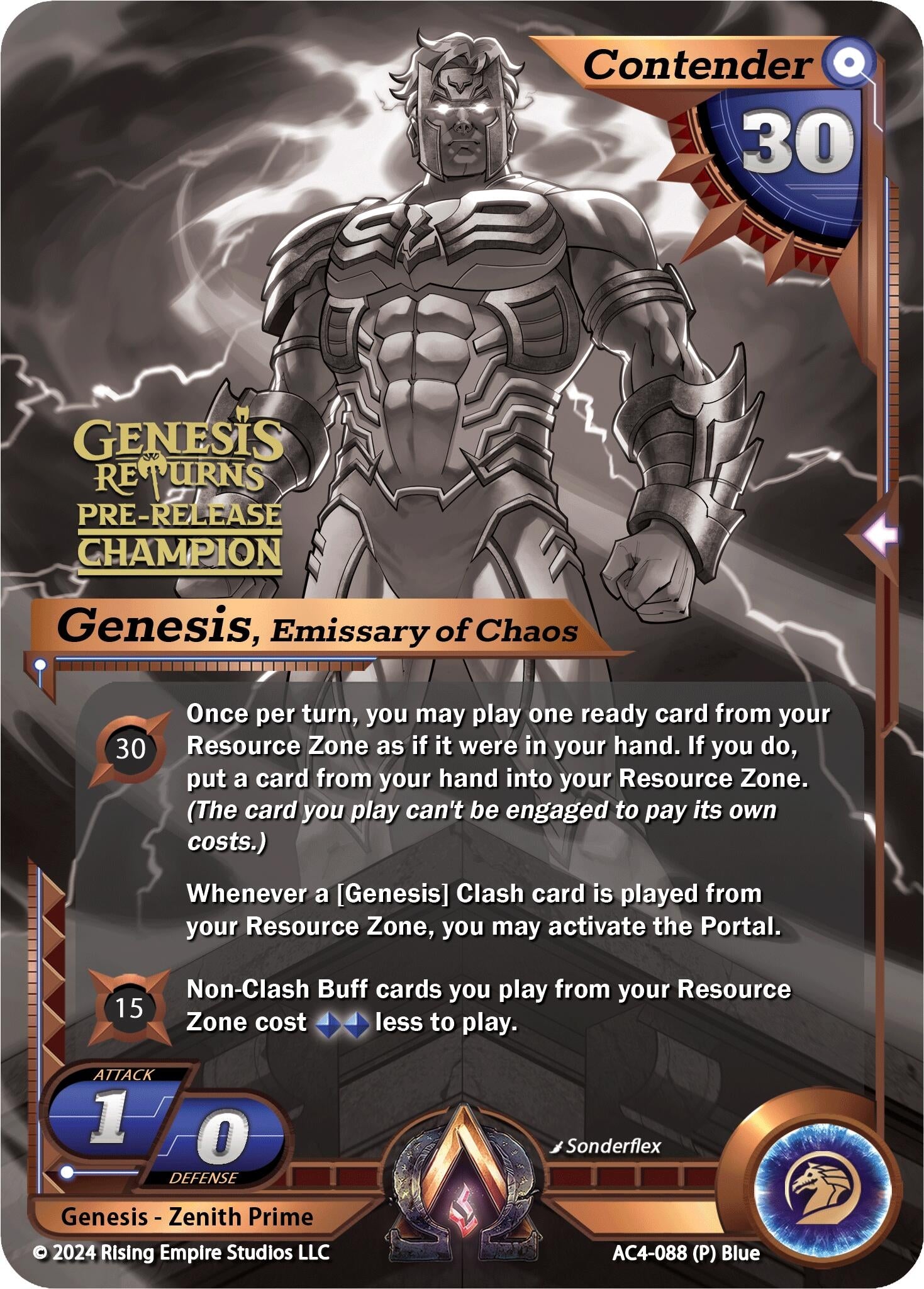 Image for Genesis, Emissary of Chaos (Pre-Release Champion) (Genesis Returns) (AC4-088) - Alpha Clash