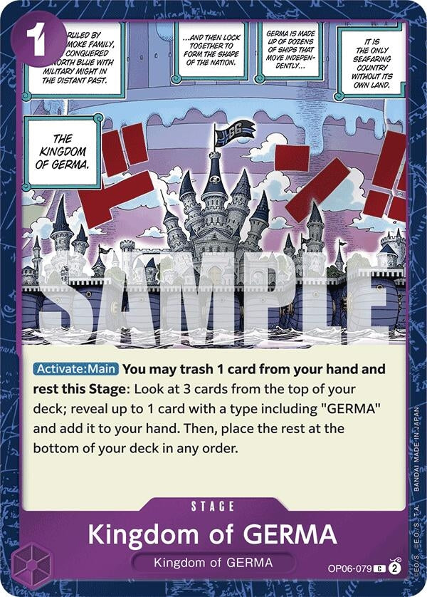 Image for Kingdom of GERMA (Jolly Roger Foil) (Premium Booster -The Best-) (OP06-079) - One Piece Card Game