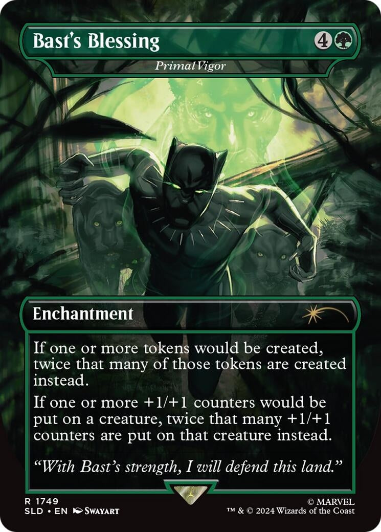 Image for Bast's Blessing - Primal Vigor (Rainbow Foil) (Secret Lair Drop Series) (1749) - Magic: The Gathering