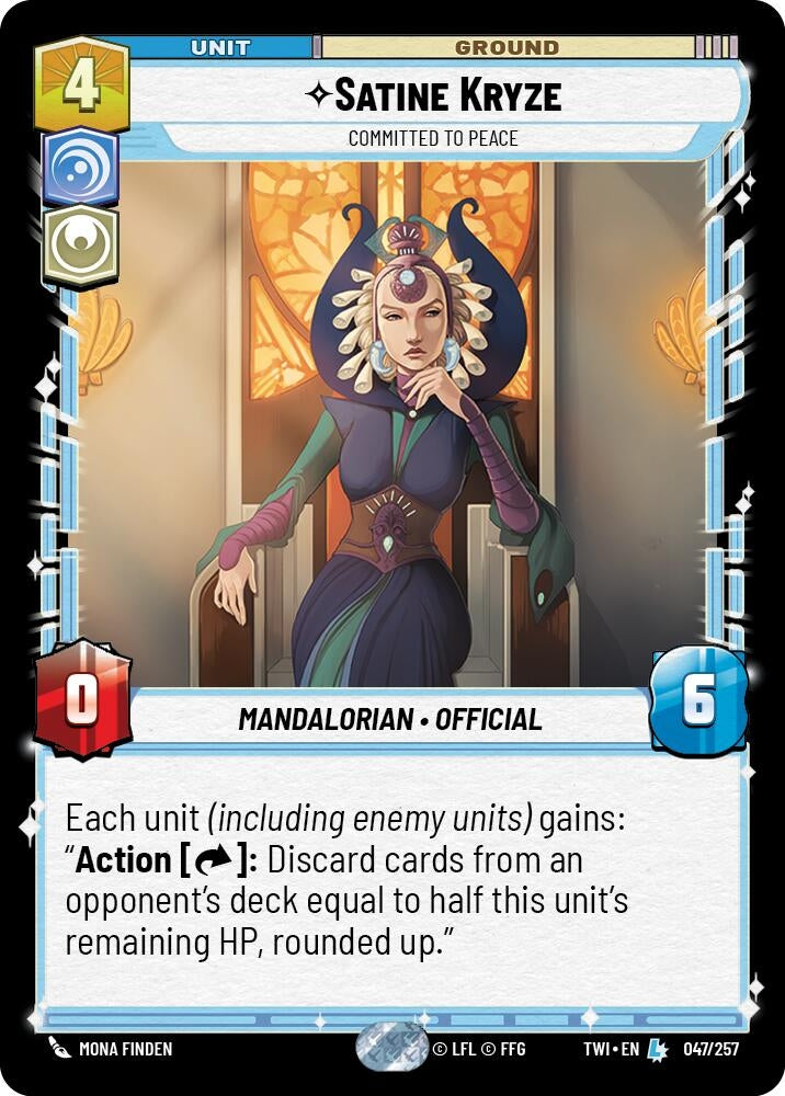 Image for Satine Kryze - Committed to Peace (Twilight of the Republic) (047/257) - Star Wars: Unlimited
