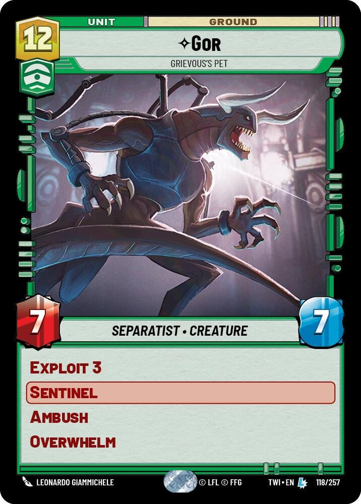 Image for Gor - Grievous's Pet (Twilight of the Republic) (118/257) - Star Wars: Unlimited
