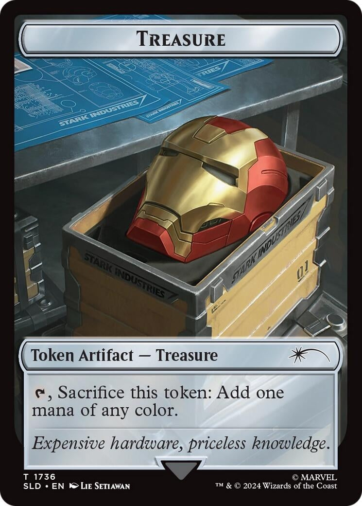 Image for Treasure Token (1736) (Rainbow Foil) (Secret Lair Drop Series) (1736) - Magic: The Gathering