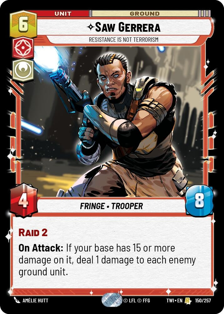 Image for Saw Gerrera - Resistance is Not Terrorism (Twilight of the Republic) (150/257) - Star Wars: Unlimited