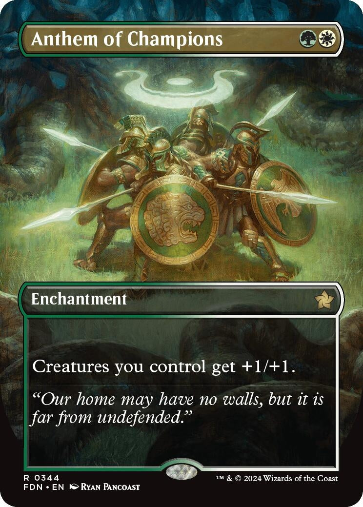 Image for Anthem of Champions (Borderless) (Foundations) (344) - Magic: The Gathering
