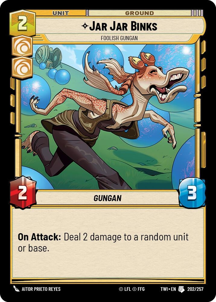 Image for Jar Jar Binks - Foolish Gungan (Twilight of the Republic) (202/257) - Star Wars: Unlimited