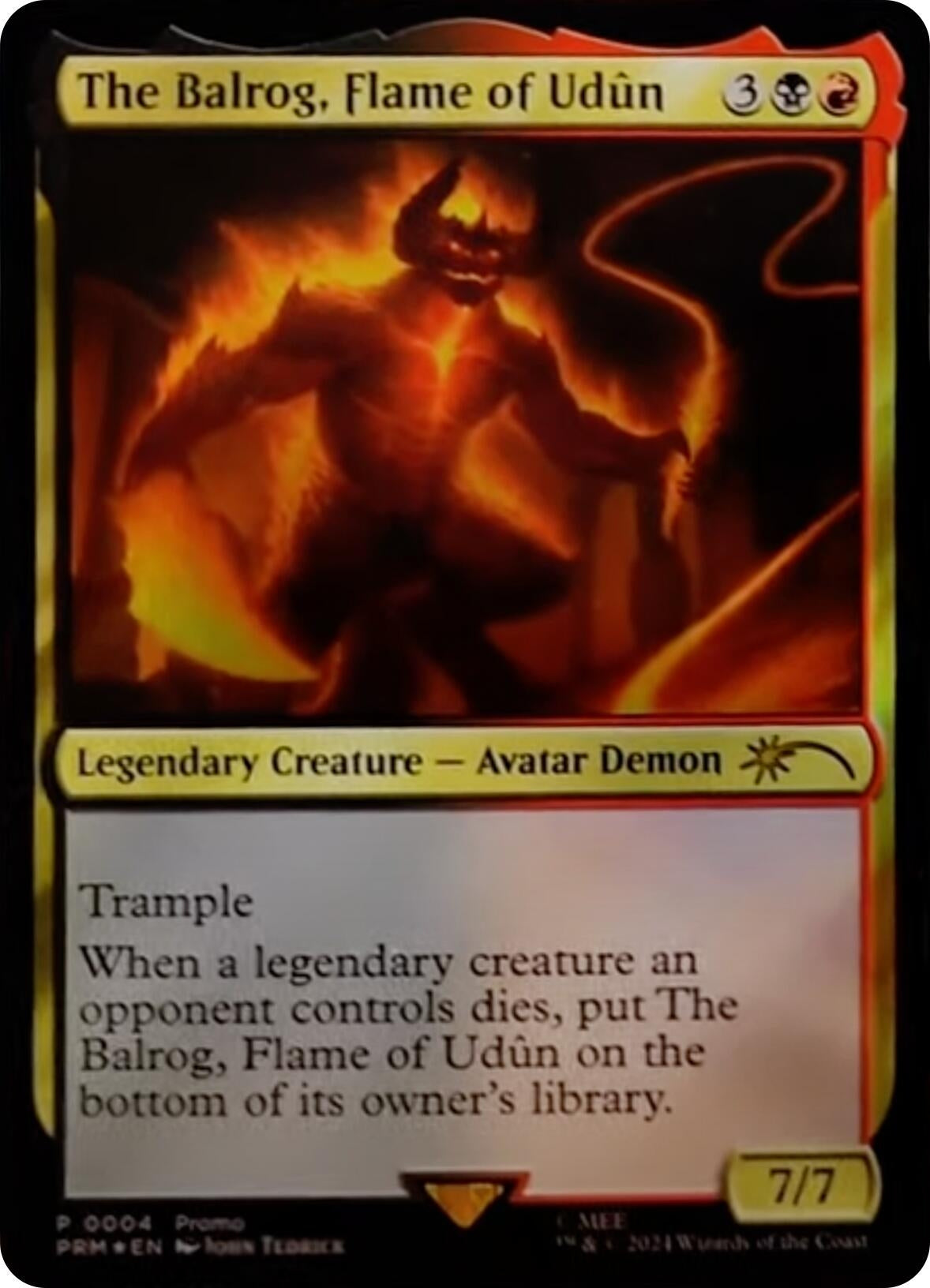 Image for The Balrog, Flame of Udun (Unique and Miscellaneous Promos) (4) - Magic: The Gathering