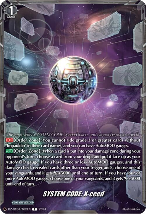 Image for SYSTEM CODE:X-ceed Token (DZ-BT04: Destined Showdown) (DZ-BT04/T02EN) - Cardfight Vanguard